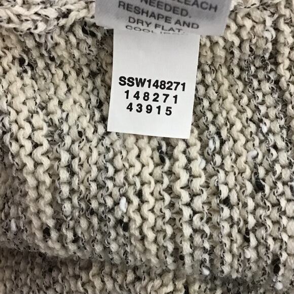 J. Jill Pure Marled Cowhide Speckle Textured Round Neck Pullover Sweater sz M - Picture 7 of 9